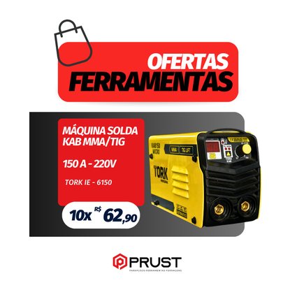 Maquina Solda KAB MMA/TIG 150A 220V Tork IE-6150 - Versatilidade e